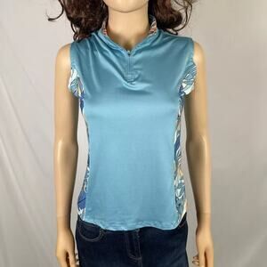 American Outdoorsman Women Blue Tank Top Cropped Small Athletic Casual Stretch